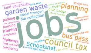 Search terms word cloud