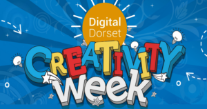 Graphic with the words Digital Dorset and Creativity Week