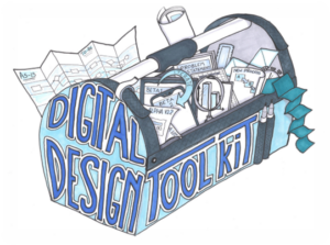 Drawing by Alex May of a design toolkit