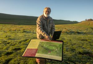 Mike Watson, one of our longest serving volunteer digital champions. Pictured at Maiden Castle