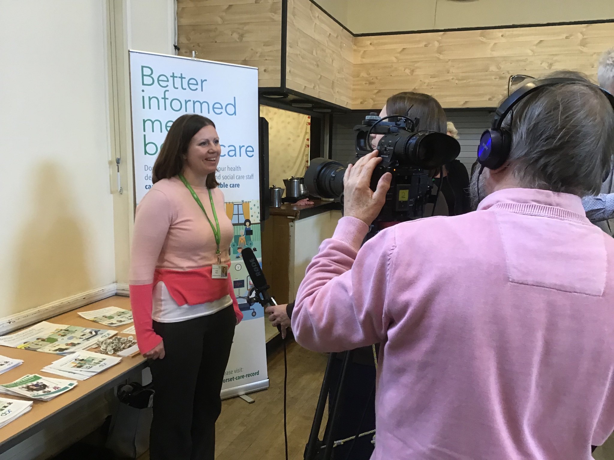 Sarah, DCR's Engagement Officer being interviewed on film