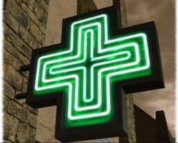 A picture of a Pharmacy sign