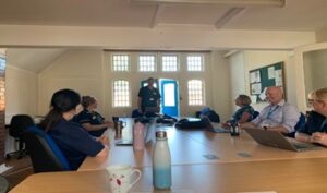 John Hutchence speaking to Dorset HealthCare staff at Kings Park Hospital, Boscombe