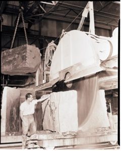 Cutting Portland stone