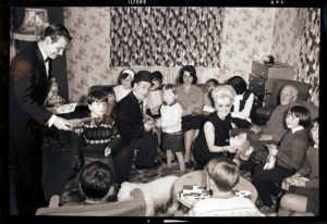 Gift giving at Southwinds children's home