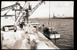 Block arrives at port