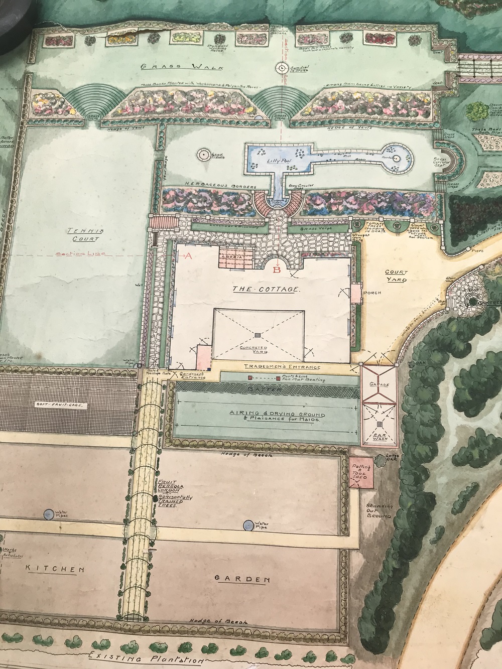 Bladen Estate garden plan details (reference: D-1577)