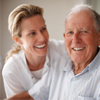 Carer with elderly man. Carer with elderly man.