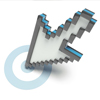 Computer mouse pointer. Computer mouse pointer.