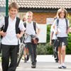 Children going to school. Children going to school.