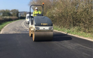 roller going over new surface
