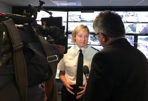 Superintendent Caroline Naughton speaks to the BBC at the opening of the new CCTV centre