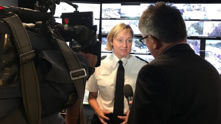 Superintendent Caroline Naughton speaks to the BBC at the opening of the new CCTV centre