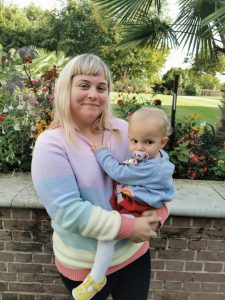Care leaver, Saphron Gafney-Parker, with her daughter