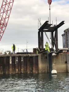 Harbour walls work is continuing