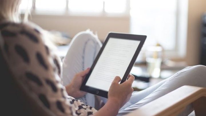 Woman on tablet