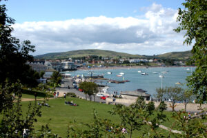 Scenic view of Swanage