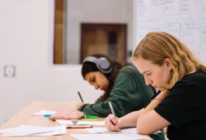 School pupils working