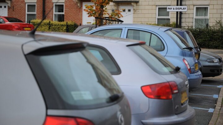 Cars Parked in off-street car park