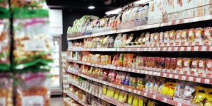 Supermarket shelves