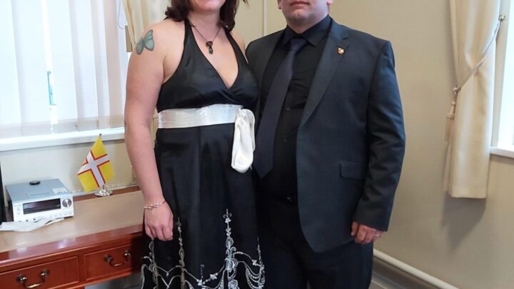 Richard and Claire who got married Wednesday afternoon having brought their wedding forward