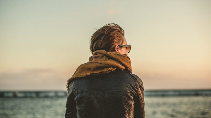 Woman starring at sea