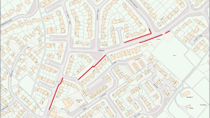 image showing areas of pavement being repaired
