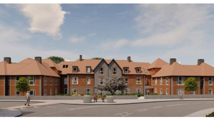 Computer generated image of the proposed development at St Martin's Gillingham