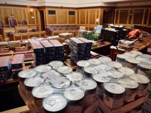 County Hall being taken over by food items
