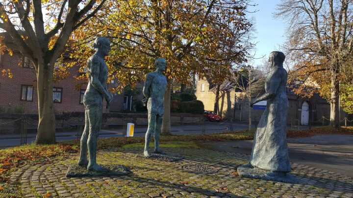 Tolpuddle Martyrs sculpture By Elizabeth Frink in Dorchester