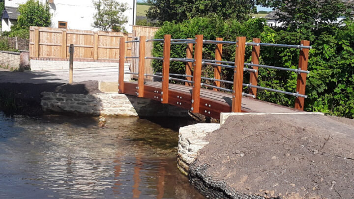 The new Charminster Footbridge in place and work finished