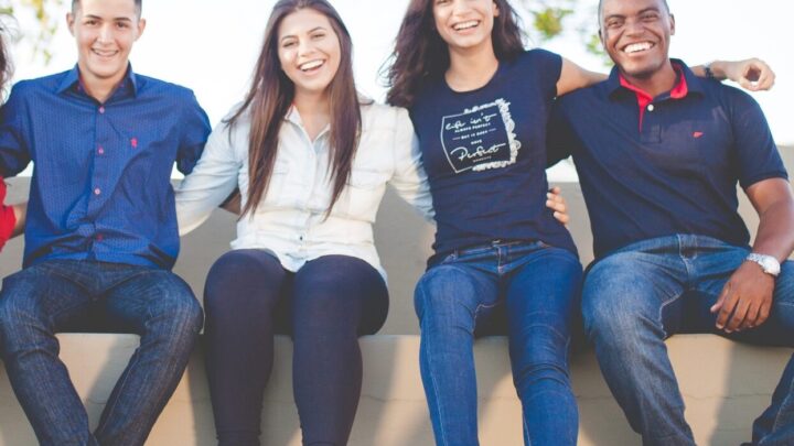 A photo of a group of young people
