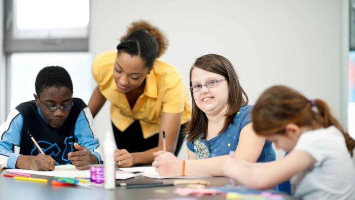 Young people learning
