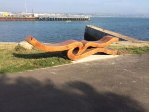 Bench created by artist Nigel Ross
