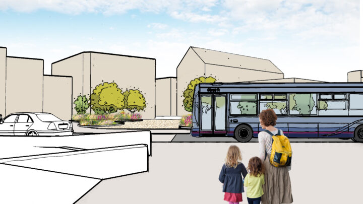 Weymouth Station Gateway bus view