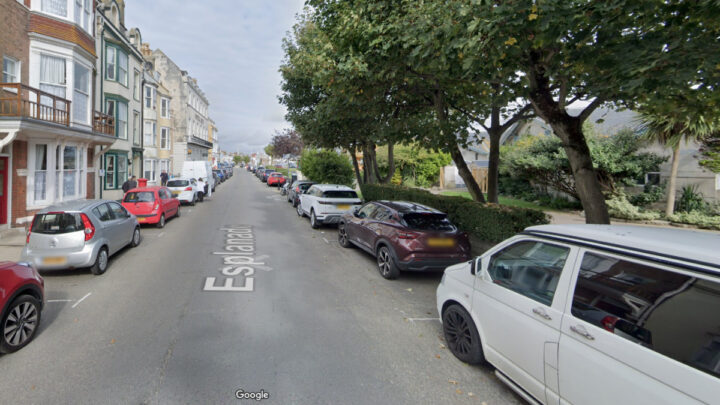 Google streetview of on-street parking in Weymouth