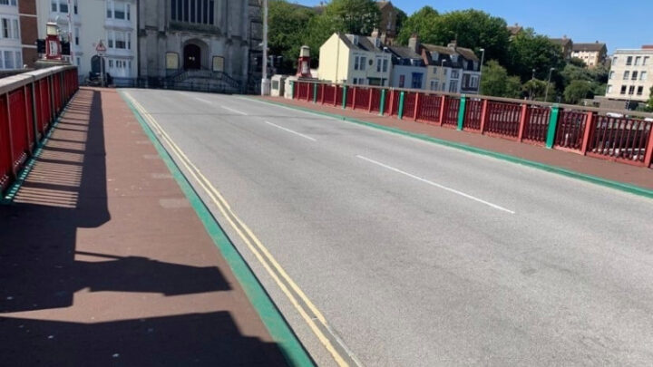 view across weymouth town bridge