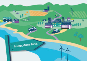 Greener cleaner Dorset illustration