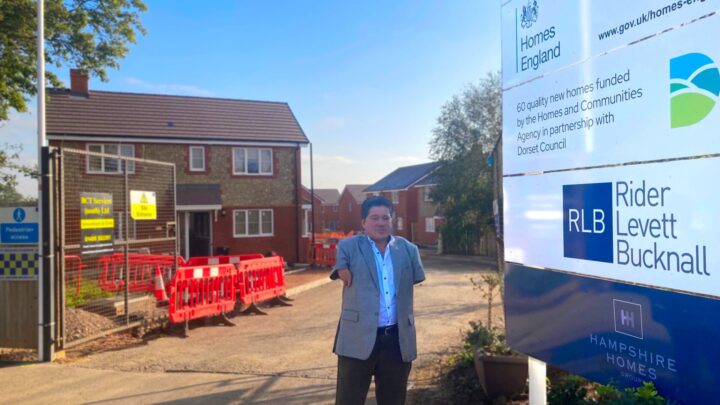 Cllr Graham Carr-Jones at an affordable homes development