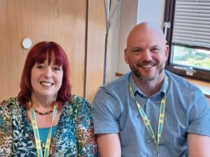 Picture of CAN Dorset Team (Avril Atkins – Dorset VCS Development Lead) and Chris Small (Training and Support Administrator)