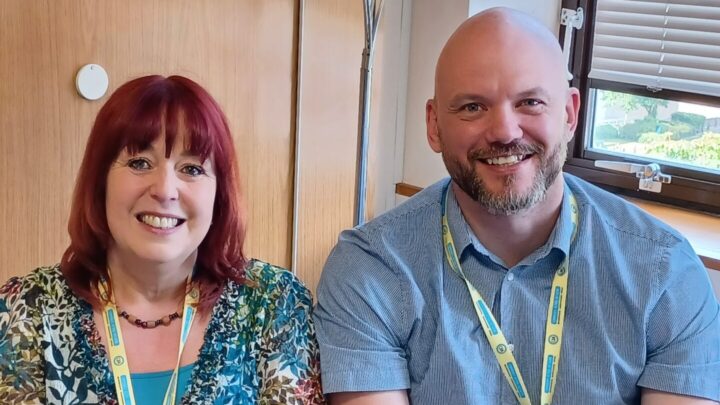 Picture of CAN Dorset Team (Avril Atkins – Dorset VCS Development Lead) and Chris Small (Training and Support Administrator)