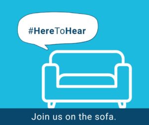 #HereToHear sofa image for social