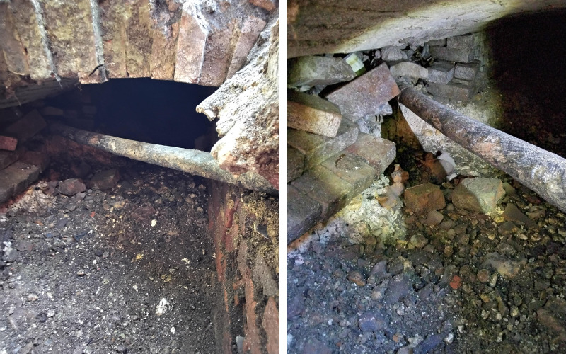 culvert - damage under the road