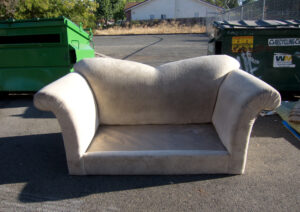 Sofa dropped off for disposal