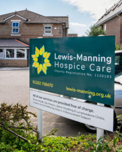 Sign outside Lewis Manning Hospice